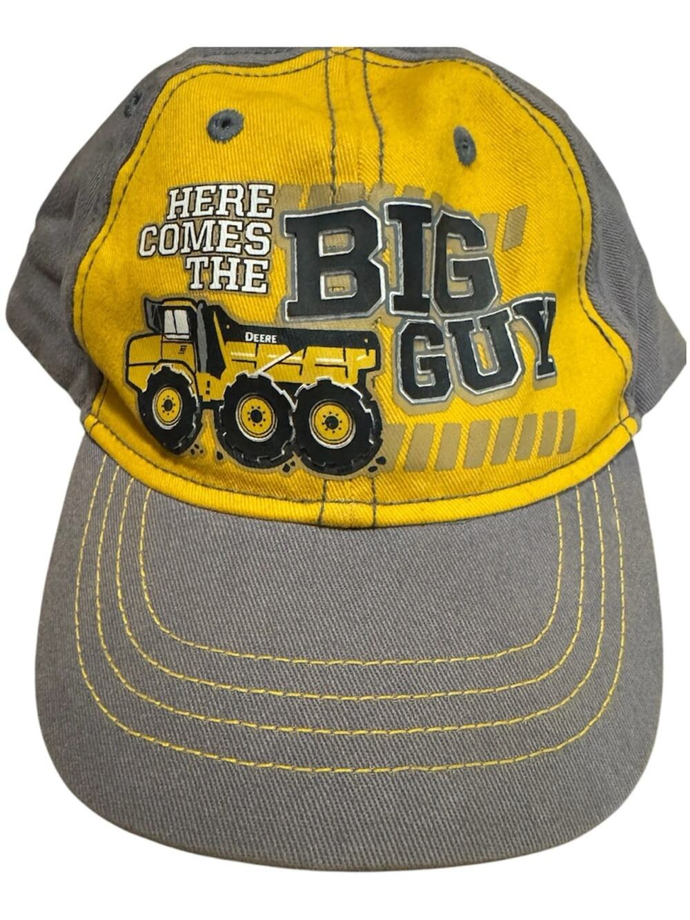 John Deere Here Comes The Big Guy Yellow & Gray Dump Truck Toddler Cap
